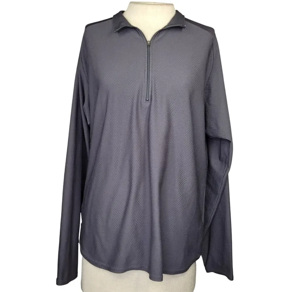Nike Gray Dri Fit Long Sleeve Top Size Large